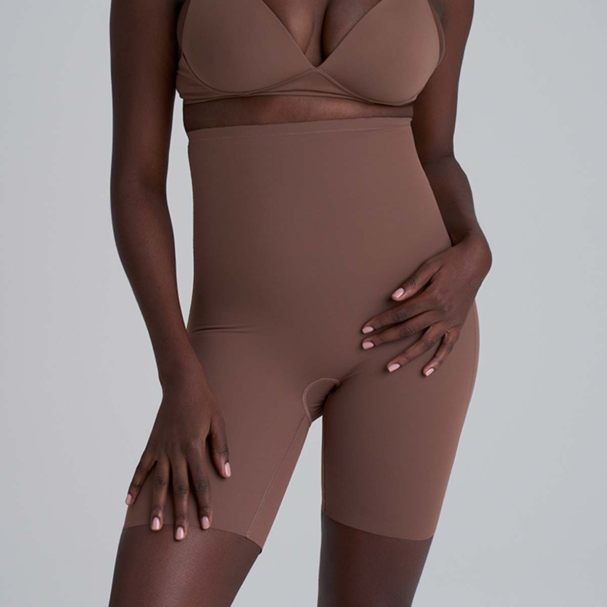 Bye Bra Sculpting High Waist shorts, brun - SCPHWS - Cocoa - Cocoa