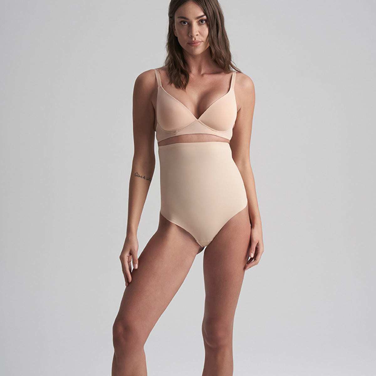 Bye Bra Sculpting High Waist g-streng, beige - SCPHWT - Beige - Beige