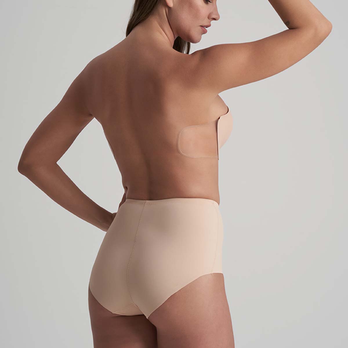 Bye Bra Sculpting Mid Waist maxi trusse, beige - SCPMWB - Beige - Beige