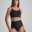Bye Bra Sculpting Mid Waist maxi trusse, sort - SCPMWB - Black - Black