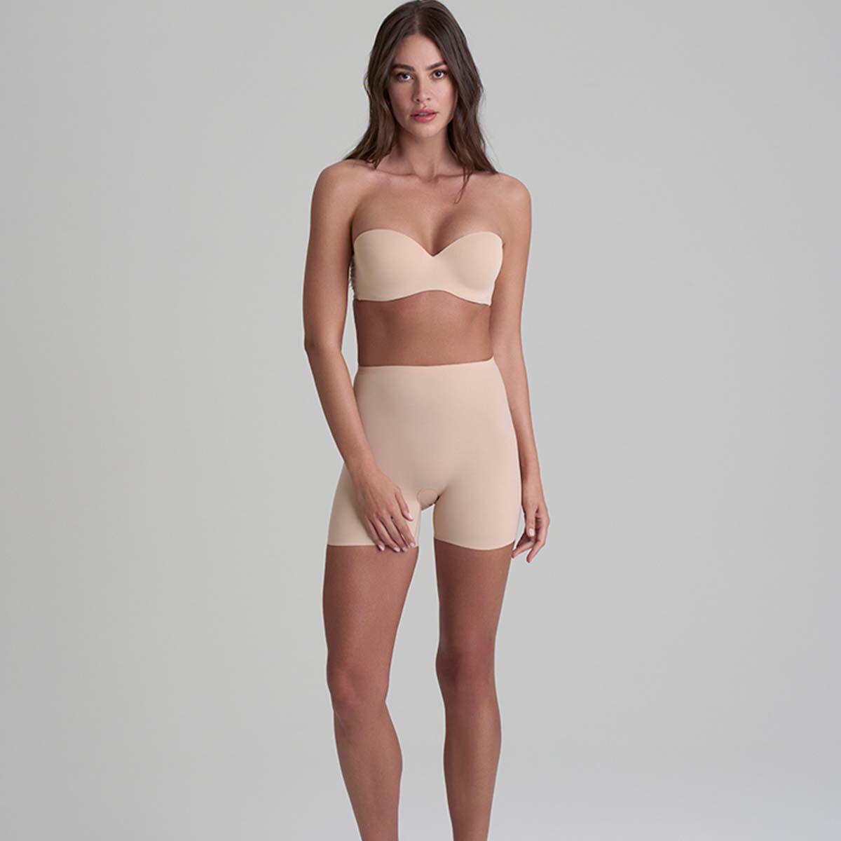 Bye Bra Sculpting Mid Waist Shorty hipster trusse, beige - SCPMWS - Beige - Beige