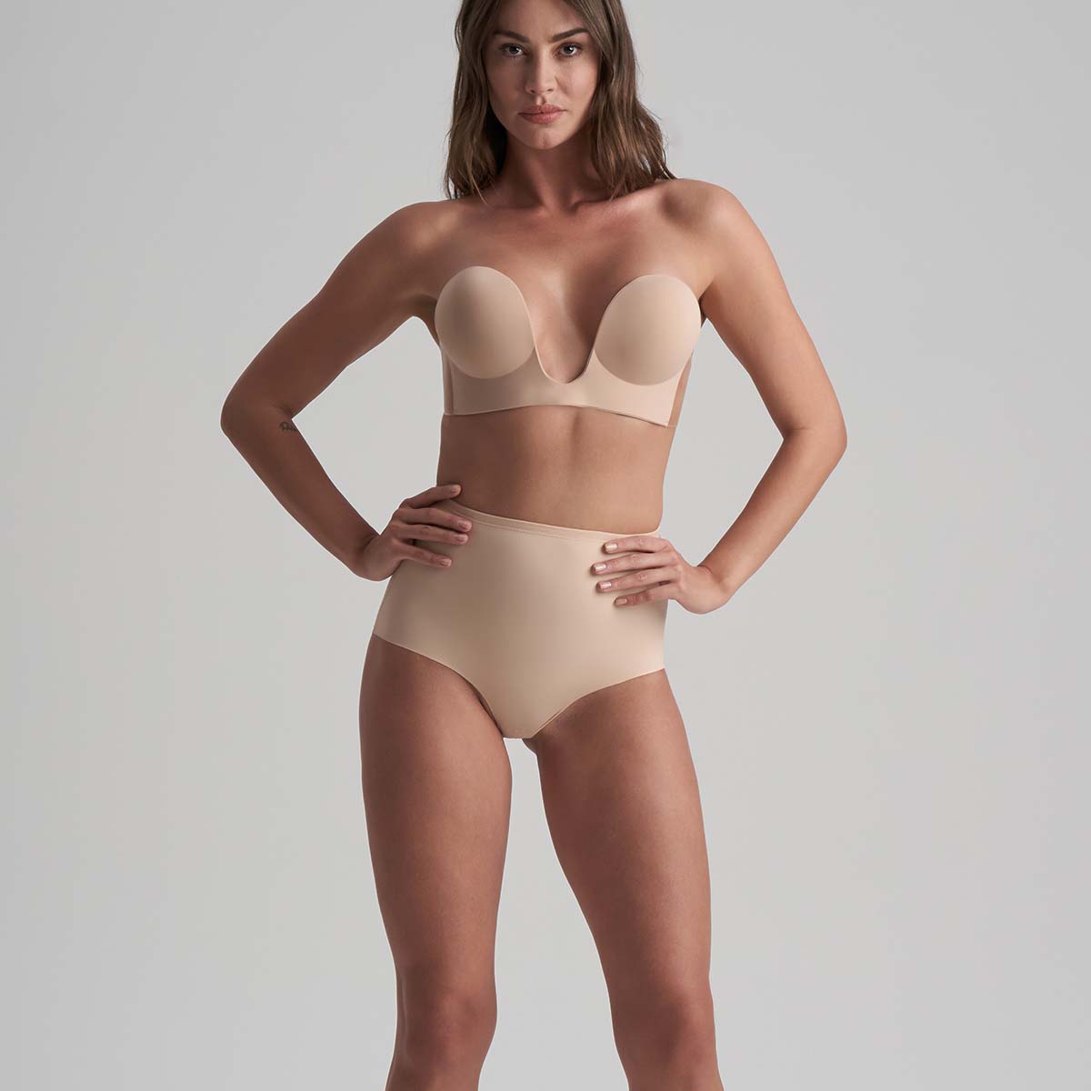 Bye Bra Seamless U-Style selvsiddende BH, beige - SUSBRA - Beige - Beige
