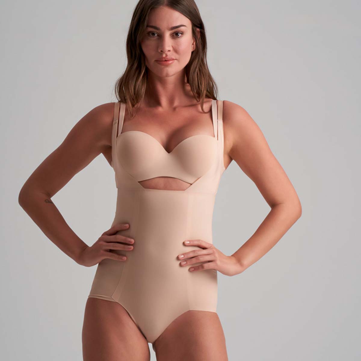 Bye Bra Smooth Essentials Bodysuit bodystocking, beige - SEBOB - Beige - Beige