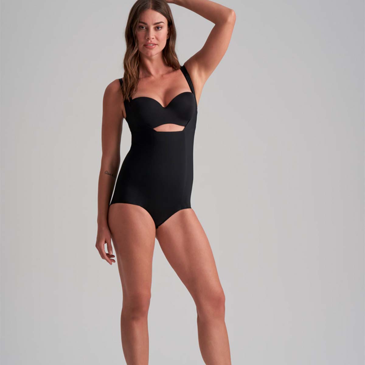 Bye Bra Smooth Essentials Bodysuit bodystocking, sort - SEBOB - Black - Black