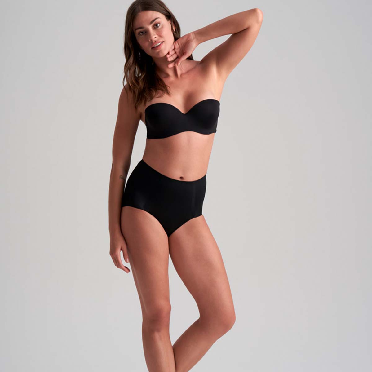 Bye Bra Smooth Essentials Mid Waist 2-pack maxi trusse, sort - SEMWB - Black - Black