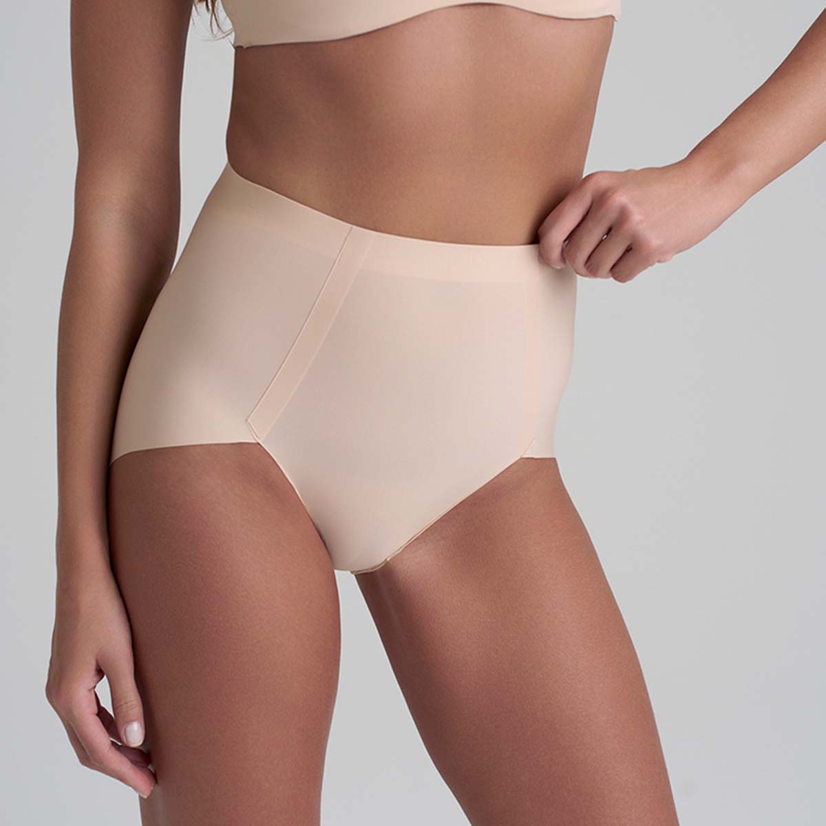 Bye Bra Smooth Essentials Mid Waist 2-pack maxi trusse, beige - SEMWB - Beige - Beige