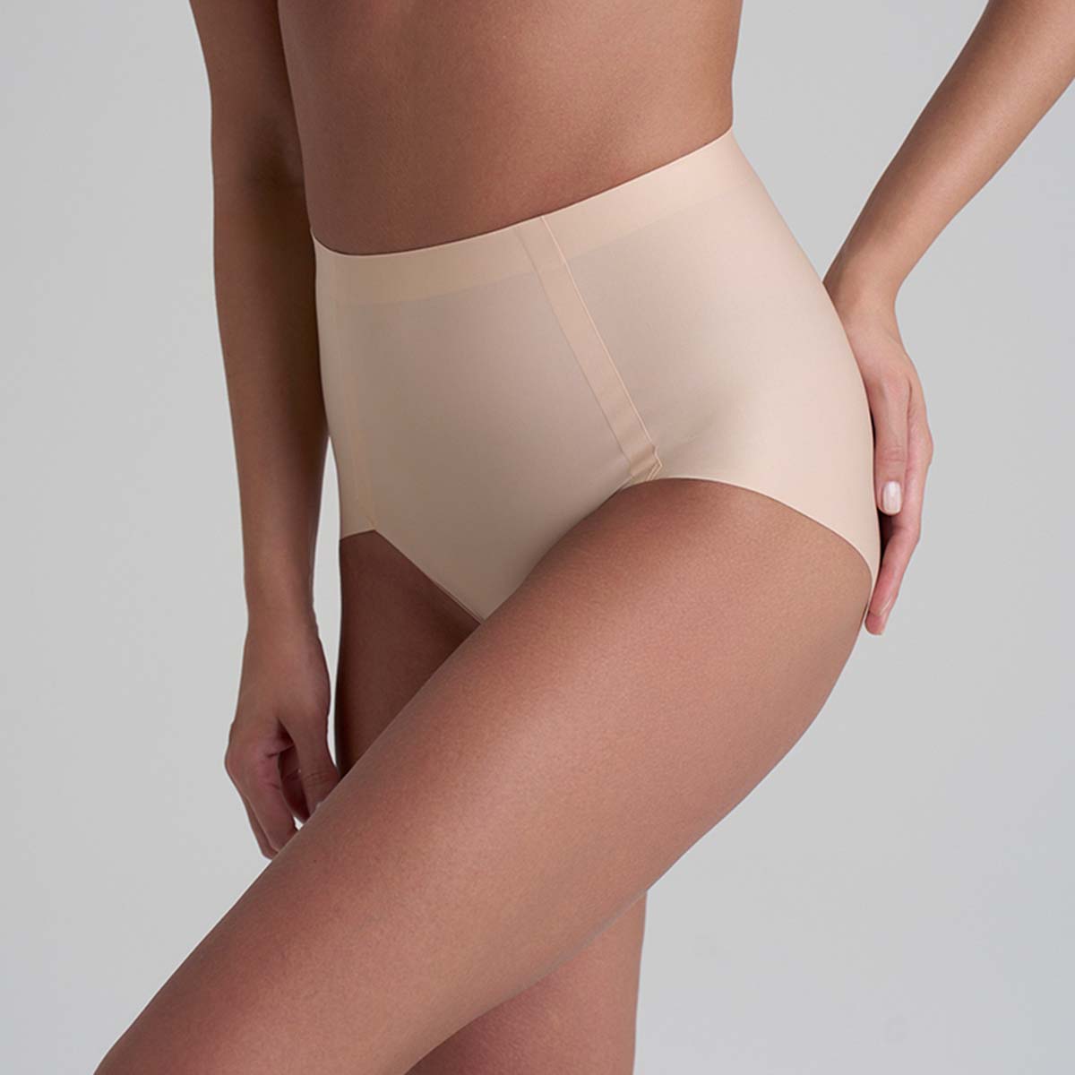 Bye Bra Smooth Essentials Mid Waist 2-pack maxi trusse, beige - SEMWB - Beige - Beige