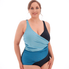 Plaisir Wave badedragt uden bøjle, multi - T0067-24 - Black/Sparkley - Black/Sparkley
