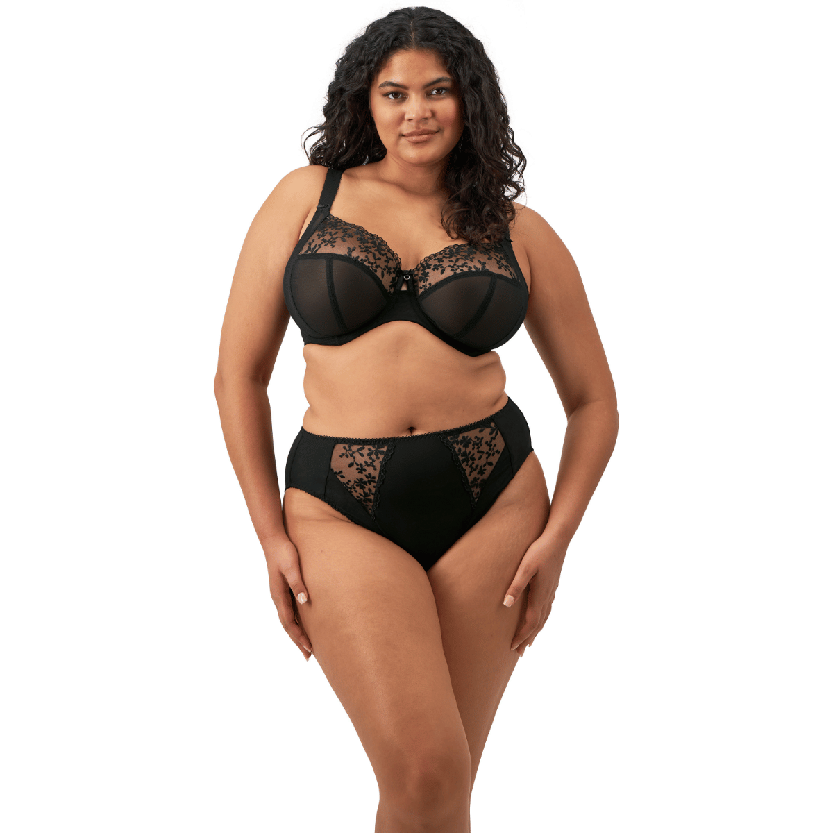Elomi Zarla BH med bøjle, sort - EL302505 - BLK - Black