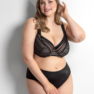 Plaisir Zoe Pure Line BH med bøjle, sort - 8028 - Black - Black