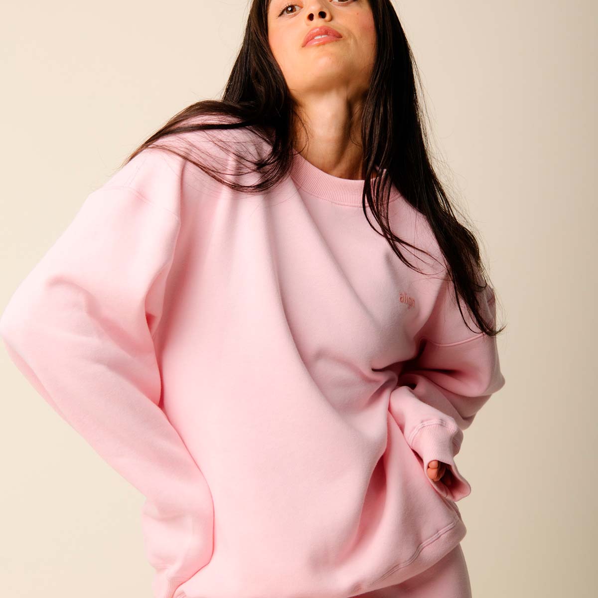 Copenhagen Cartel x Align by Blume sweatshirt, lyserød - 163228 - BLUSH - Blush
