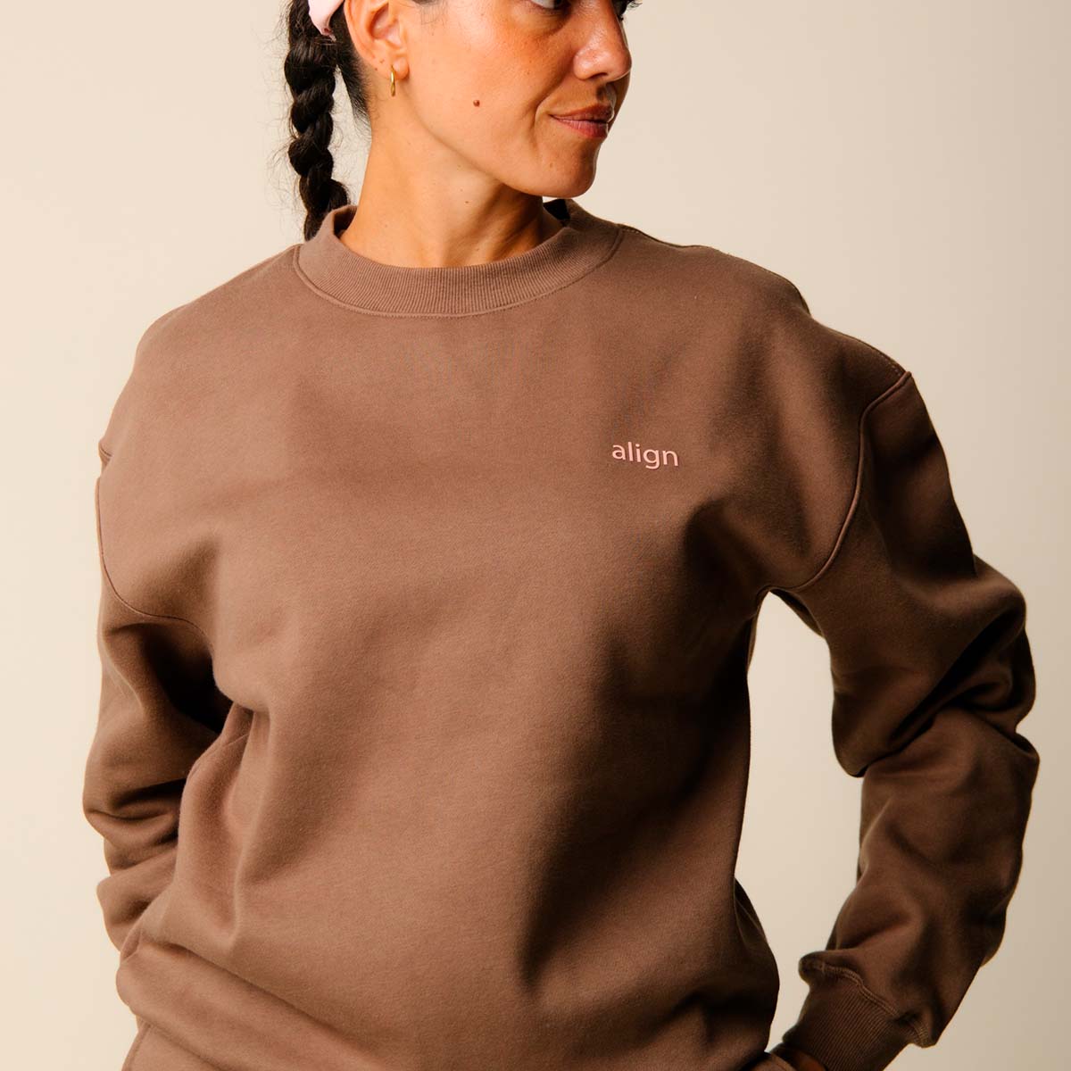 Copenhagen Cartel x Align by Blume sweatshirt, brun - 163228 - HAZEL - Hazel