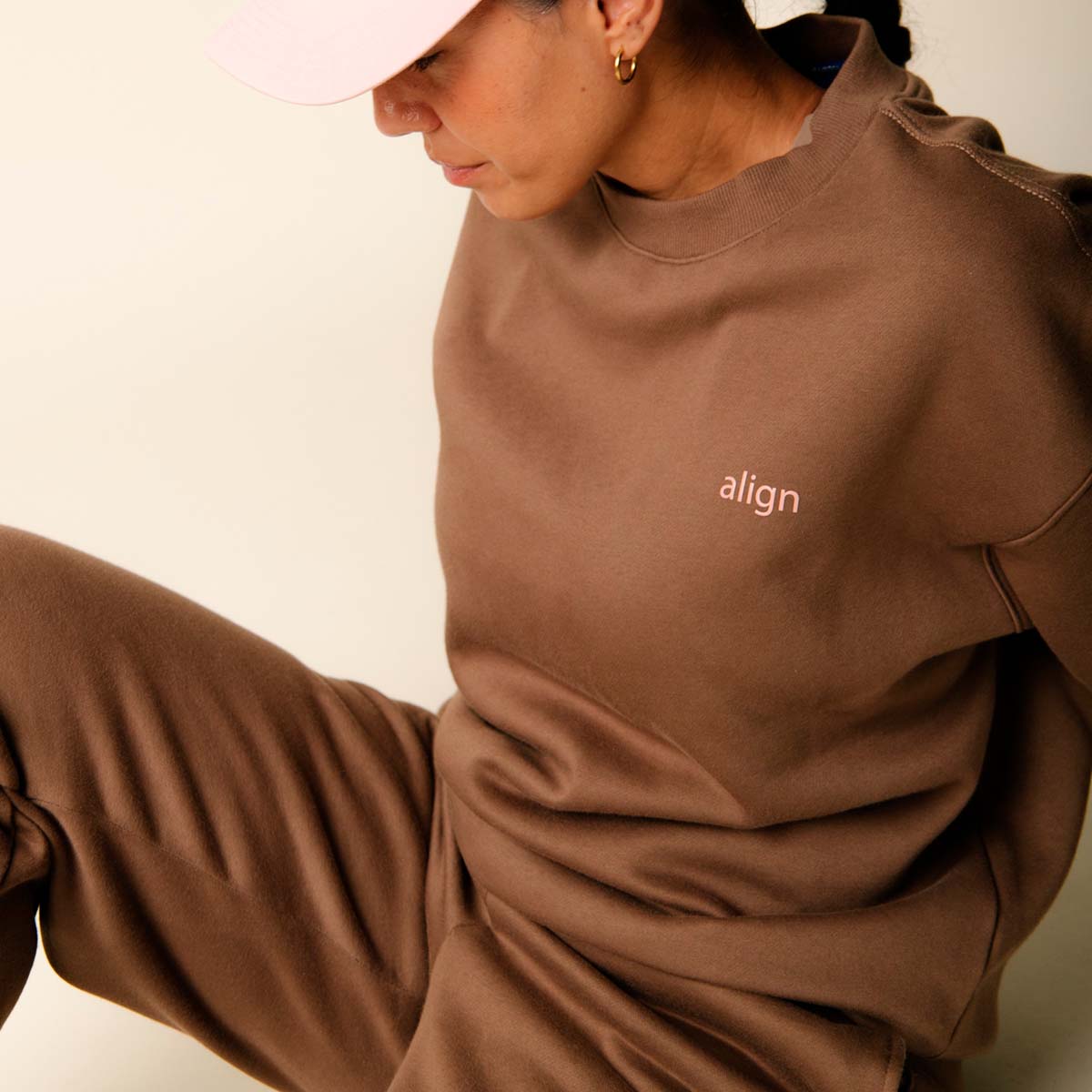 Copenhagen Cartel x Align by Blume sweatshirt, brun - 163228 - HAZEL - Hazel