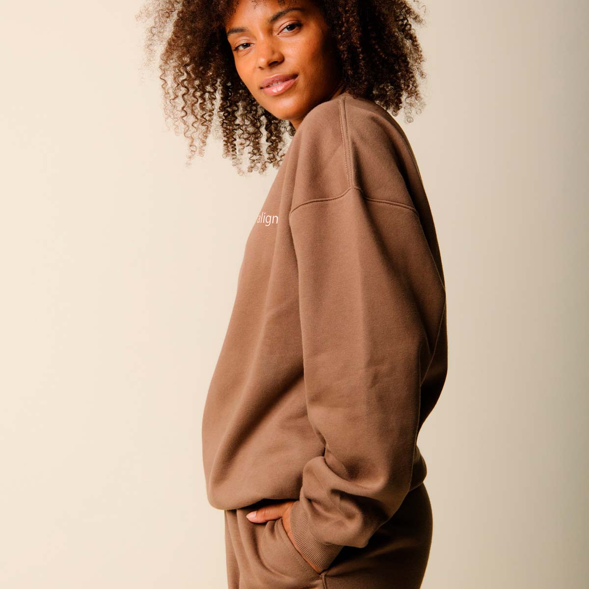 Copenhagen Cartel x Align by Blume sweatshirt, brun - 163228 - HAZEL - Hazel