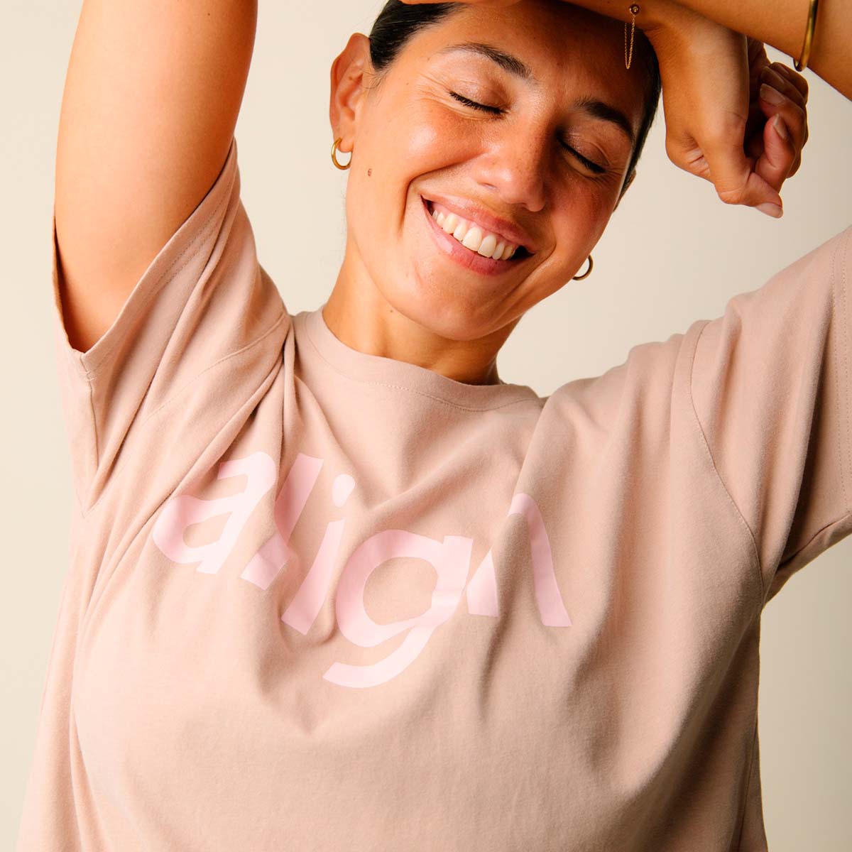 Copenhagen Cartel x Align by Blume t-shirt, brun - 163206 - HAZEL - Hazel
