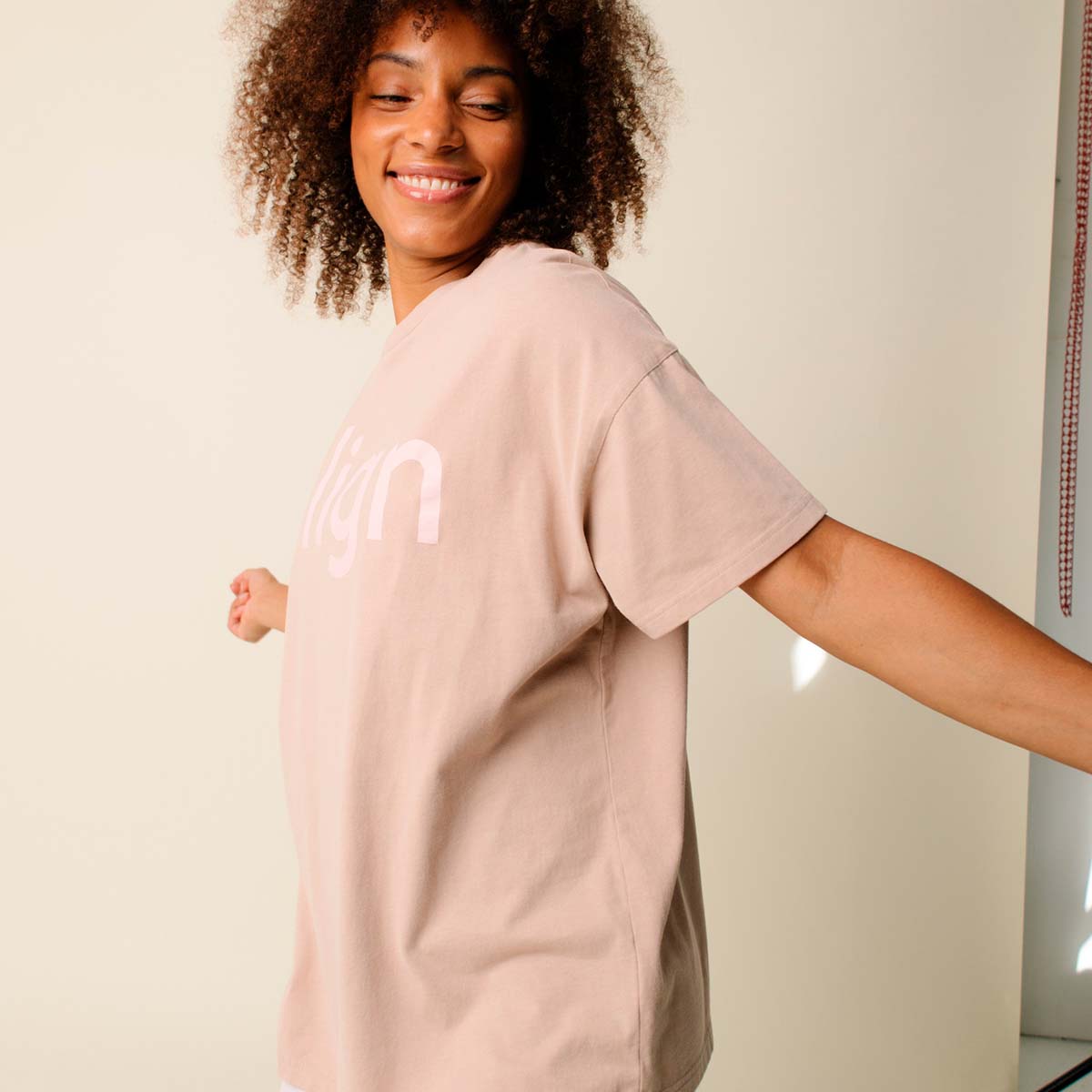 Copenhagen Cartel x Align by Blume t-shirt, brun - 163206 - HAZEL - Hazel