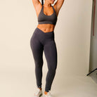 Copenhagen Cartel x Align by Blume sports tights, grå - 163208 - CHARCOAL - Charcoal