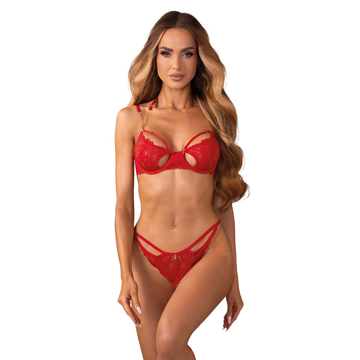 Obsessive Mathilda sæt, rød - 2215691 - RED - Red