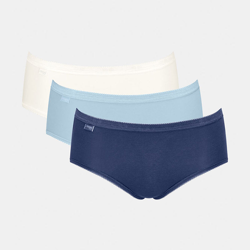 Sloggi Basic+ 3-Pack midi trusse, multi - 10107163 - V020 - Multiple Colours