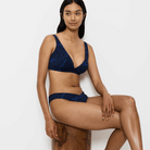 Triumph Flex Smart Summer P Plunge bikini top uden bøjle, multi - 10222175 - M008 - Blue