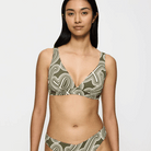 Triumph Flex Smart Summer P Plunge bikini top uden bøjle, multi - 10222175 - M009 - Green - Light Combination