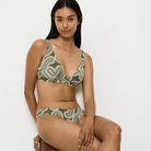 Triumph Flex Smart Summer P Plunge bikini top uden bøjle, multi - 10222175 - M009 - Green - Light Combination