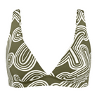 Triumph Flex Smart Summer P Plunge bikini top uden bøjle, multi - 10222175 - M009 - Green - Light Combination