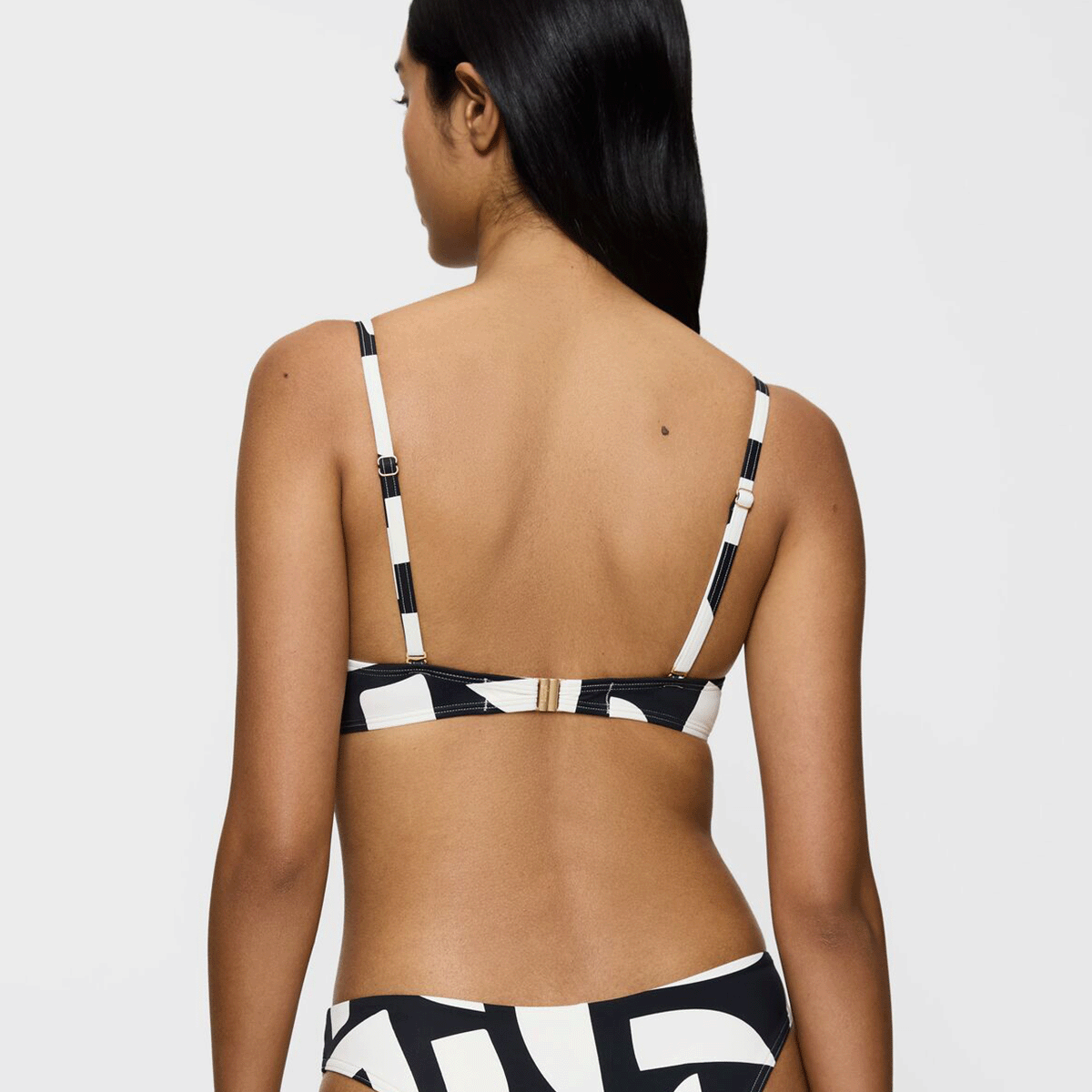 Triumph Summer Allure P 01 bikini top uden bøjle, multi - 10222239 - M016 - White - Dark Combination