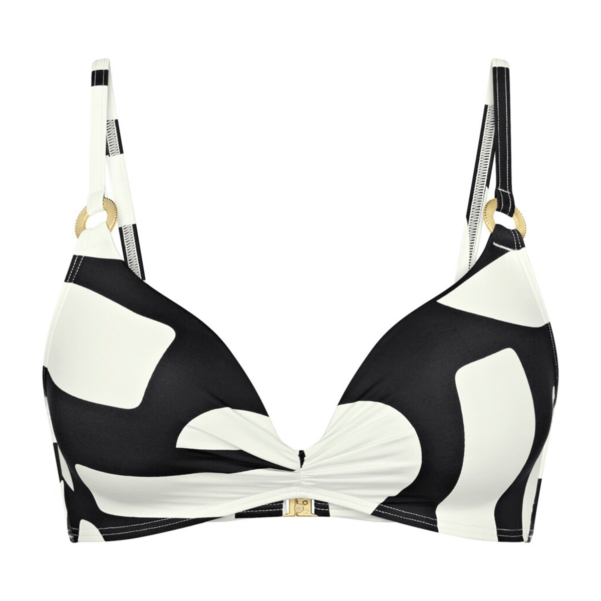 Triumph Summer Allure P 01 bikini top uden bøjle, multi - 10222239 - M016 - White - Dark Combination