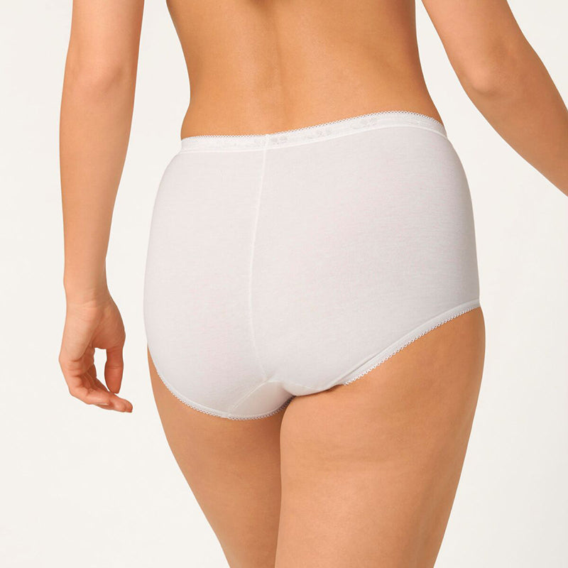 Sloggi Basic+Maxi 3-Pack maxi trusse, hvid - 10007656 - 0003 - White