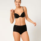 Sloggi Basic+Maxi 3-Pack maxi trusse, sort - 10007656 - 0004 - Black