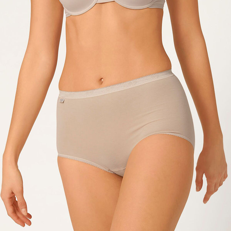Sloggi Basic+Maxi 3-Pack maxi trusse, beige - 10007656 - 0026 - Skin