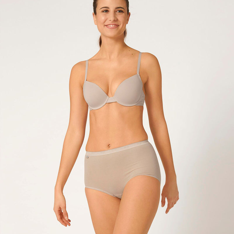 Sloggi Basic+Maxi 3-Pack maxi trusse, beige - 10007656 - 0026 - Skin