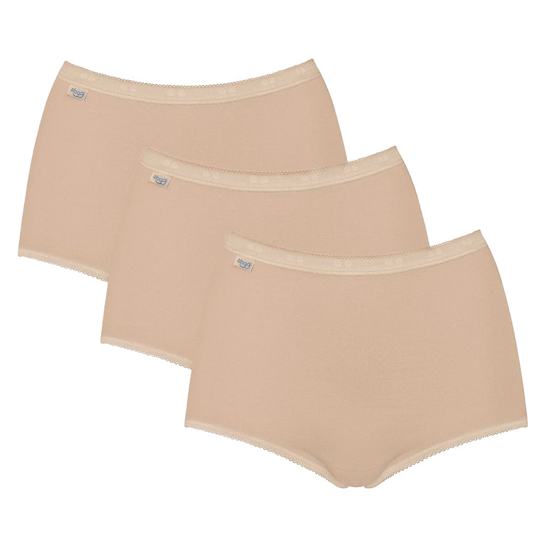 Sloggi Basic+Maxi 3-Pack maxi trusse, beige - 10007656 - 0026 - Skin