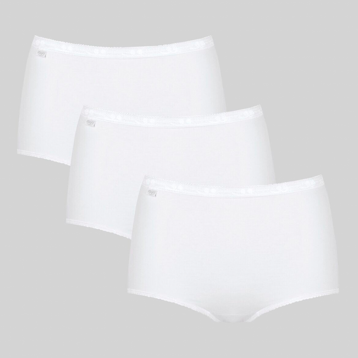 Sloggi Basic+Maxi 3-Pack maxi trusse, hvid - 10007656 - 0003 - White