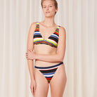 Triumph Mix & Match bikini top uden bøjle, multi - 10214586 - M008 - Blue Dark Combination