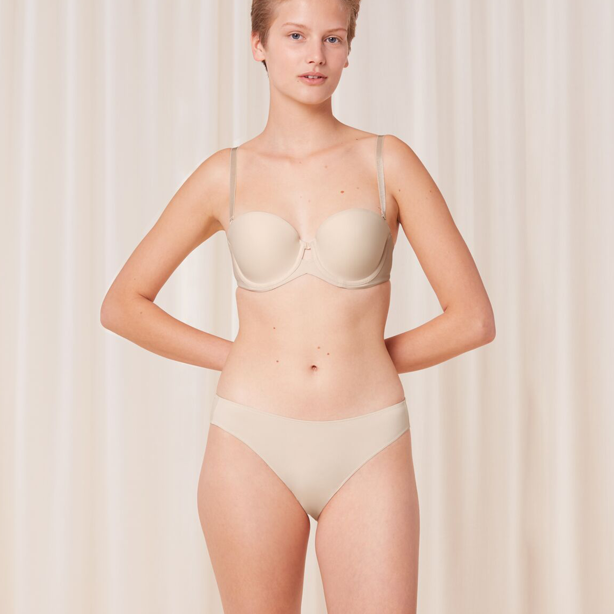 Triumph Pure Micro WDP stropløs BH, beige - 10217872 - 00DL - Cameo Beige