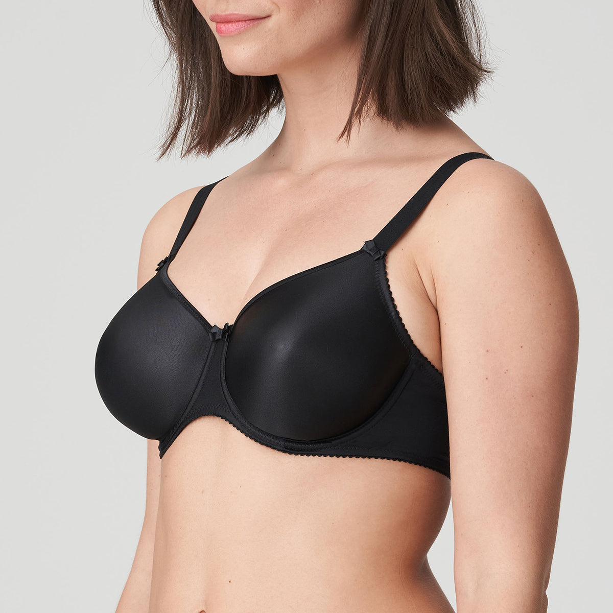 PrimaDonna Satin BH med bøjle, sort - 0161330 - ZWA - Black