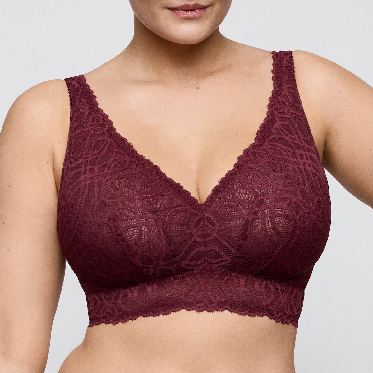 PrimaDonna Salerno bralette BH, bordeaux - 0163536 - EVR - Evening Red