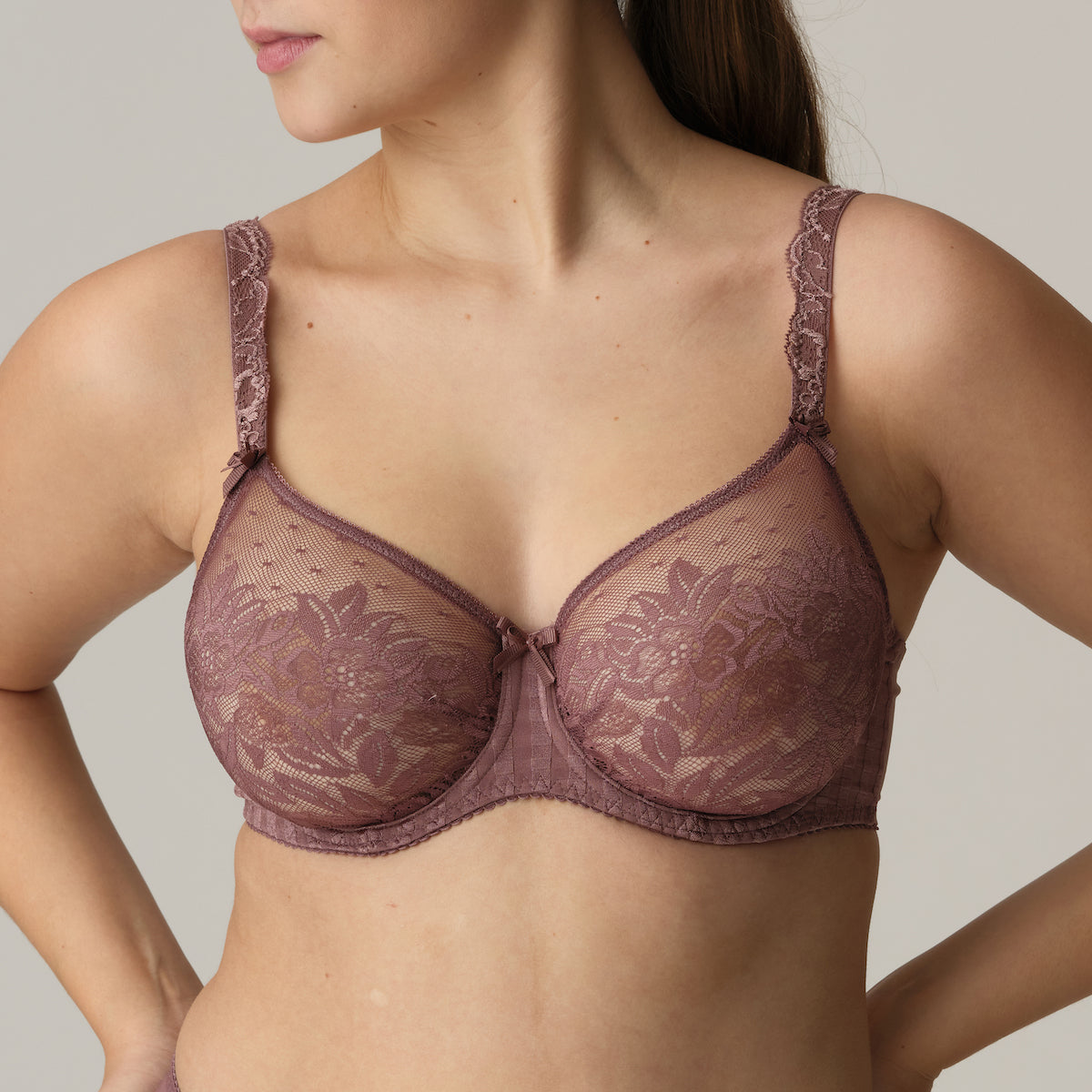 PrimaDonna Madison BH med bøjle, lilla - 0262127 - SAT - Satin Taupe