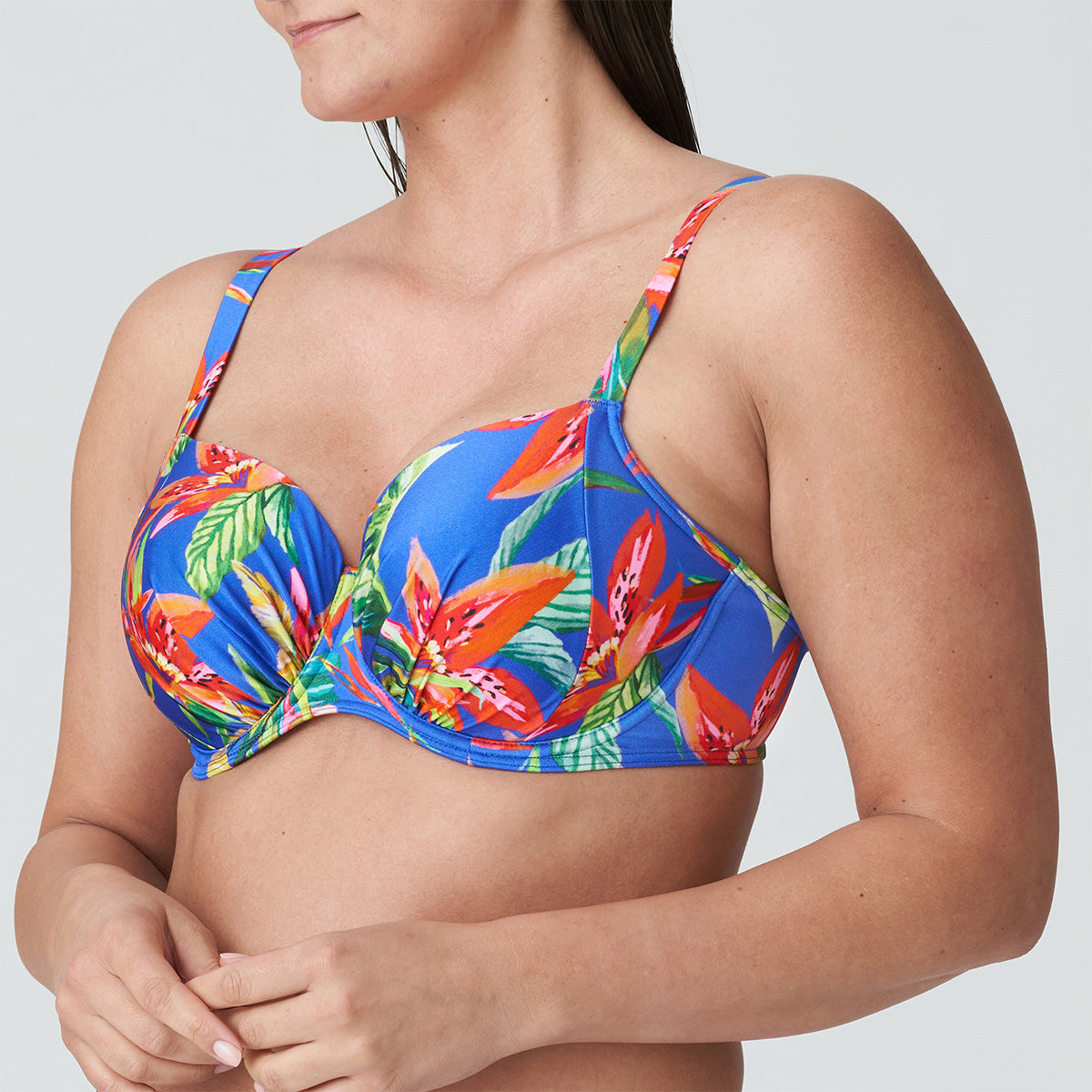 PrimaDonna Latakia bikini top med bøjle, blå - 4011116 - TNF - Tropical Rainforest