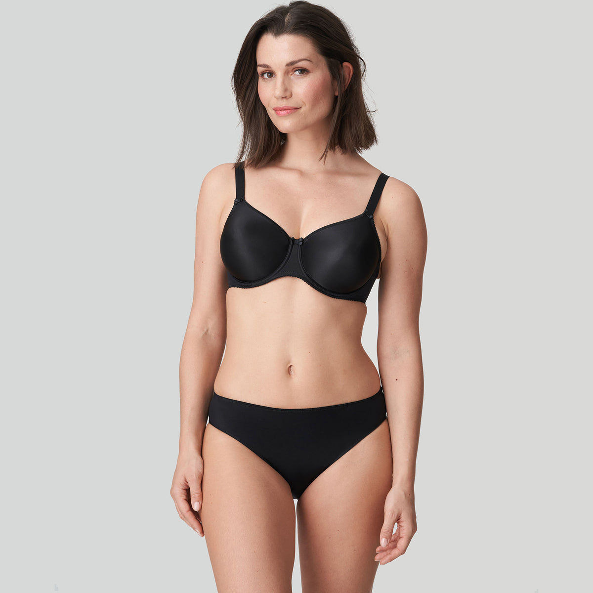 PrimaDonna Satin BH med bøjle, sort - 0161330 - ZWA - Black