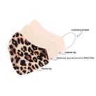 Baws by stær Fabric mundbind, sort - GB2626 - - Leopard